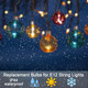 G40 LED Replacement Light Bulbs E12 Shatterproof Globe Bulbs 1W String Light Bulbs 1.5 Inch Dimmable Light Bulbs (25 Pack, Multi-Colored)