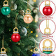 120PCS Christmas Mini Balls Ornaments 16mm Miniature Glitter Balls Xmas Tree Hanging Decorations Pendants for Holiday Party Outdoor Indoor DIY Craft Supplies