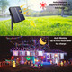 Solar Christmas Lights Outdoor Waterproof, 200 Led 72FT Solar Christmas Lights with 8 Modes,Multicolor Solar String Lights for Garden Party Halloween Christmas Decorations,Pack of 2