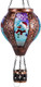 DREAMSOUL Christmas Hot Air Balloon Solar Lantern, Solar Snowman Decorative Solar Lantern with Candle Holder, Hanging Christmas Lantern with Flickering Flame for Garden Patio Snowman Decor