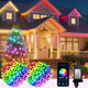 Smart Christmas String Lights - 196FT 600 RGB LEDs WiFi Christmas Lights with App Controlled Multi-Color Changing Work with Alexa & Google Home for 6-8ft Christmas Tree