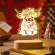 Dreyoo Highland Cow Night LED Light Acrylic Cute Highland Cow Nursery Night Lamp Christmas Bedside Lamp Highland Cow Decor Funny Animal Highland Cow s for Girls Boys Teens Farmers Cow Lovers Dreyoo Highland Cow Night LED Light Acrylic Cute Highland Cow Nursery Night Lamp Christmas Bedside Lamp Highland Cow Decor Funny Animal Highland Cow s for Girls Boys Teens Farmers Cow Lovers