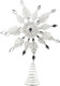 Christmas Tree Topper Glitter Snowflake Metal Hollow Christmas Tree Top for Christmas Tree Topper Decoration