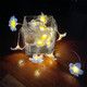 Solar Plumeria Flowers Outdoor Waterproof - 20Ft 20LED Solar Hawaiian Frangipani Flower String Lights, Tropical Flowers Floral Decorative for Garden, Fence, Yard, Patio, Tree Party White