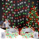 Red White Green Christmas String Lights Battery Operated, 2 Pack 100 LED String Lights 33Ft Clear Wire with Timer 8 Modes Outdoor Indoor Novelty Lights for Home Xmas Tree Garland Holiday Decoration