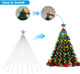 LED Christmas Tree Lights, 6.6 FT x 16 Warm White & Multicolor String Lights with Star Topper, Xmas Tree Decor, Christmas Ornaments Lights with Timing Function & 11 Modes Remote Control