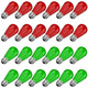 Red Green Light Bulbs for Christmas Decoration, 1Watt Waterproof Shatterproof Replacement Bulbs for Indoor Outdoor String Lights, E26 Screw Base,24Pack