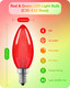 EDISHINE Christmas C35 Red & Green Dimmable LED Light Bulbs, 5W Equivalent 60W, LED Filament Light Bulb, 6 Pack E12 Socket, Clear Glass Edison Bulb for Christmas, Holiday, Porch, UL Listed EDISHINE Christmas C35 Red & Green Dimmable LED Light Bulbs, 5W Equivalent 60W, LED Filament Light Bulb, 6 Pack E12 Socket, Clear Glass Edison Bulb for Christmas, Holiday, Porch, UL Listed