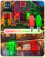 EDISHINE Christmas C35 Red & Green Dimmable LED Light Bulbs, 5W Equivalent 60W, LED Filament Light Bulb, 6 Pack E12 Socket, Clear Glass Edison Bulb for Christmas, Holiday, Porch, UL Listed