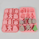 Christmas Molds Silicone Chocolate Molds Christmas Tree Santa Claus Gingerbread Cane Candy Molds 3pcs for Resin, Ice Cube, Soap, Cake Topper