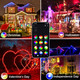 Smart Color Changing Christmas Lights with Remote & APP, 113FT 300LED RGB Dimmable Christmas String Lights, Waterproof Fairy Twinkle Lights for Indoor Outdoor Xmas Tree Party Wedding Decoration