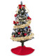 3 Ft Christmas Artificial Tree Decorations - Christmas 36 Inch Mini Table Top Tree, Xmas Desk Small Tree with 50 LED Warm Lights, Hanging Ornaments for Home Decor Indoor Office Holiday Tabletop Party