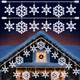 Twinkling Snowflake Christmas String Lights with 6 Drops, 8.8FT 14 of 100 Random Twinkling LED Mini Bulbs Icicle Lights Christmas Snowflake Decor Outdoor for House, End to End up to 5 Set(2 Pack)