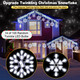 Twinkling Snowflake Christmas String Lights with 6 Drops, 8.8FT 14 of 100 Random Twinkling LED Mini Bulbs Icicle Lights Christmas Snowflake Decor Outdoor for House, End to End up to 5 Set(2 Pack)