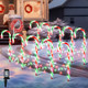 10 in 1 Christmas Candy Cane Lights with Stakes, 22 Inch 8 Modes Christmas Candy Cane Pathway Marker Lights with Timer for Xmas Walkway Yard Lawn Outdoor Decor(Red, Green, White)
