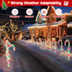 10 in 1 Christmas Candy Cane Lights with Stakes, 22 Inch 8 Modes Christmas Candy Cane Pathway Marker Lights with Timer for Xmas Walkway Yard Lawn Outdoor Decor(Red, Green, White)