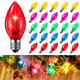 25 Pack Twinkle Christmas Replacement Bulbs, 7W C7 Random Blinking Light Bulbs for Christmas String Light, E12 Intermediate Base, Multi Color Light Bulbs for Night Lights (Clear Twinkle) 25 Pack Twinkle Christmas Replacement Bulbs, 7W C7 Random Blinking Light Bulbs for Christmas String Light, E12 Intermediate Base, Multi Color Light Bulbs for Night Lights (Clear Twinkle)