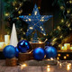 Emopeak 20 LED Christmas Tree Topper, 8 x 10 Inch Indoor Iron Art Star Treetop Light, Two Modes (Keep Light ON/Flash) Blue