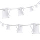 100FT C9 Light String Christmas Stringer, E17 Light Sockets 12" Spacing, C9 Stringer Set White Outdoor String Light Strand for Wedding Patio Event Lighting Decor, White Wire
