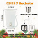 100FT C9 Light String Christmas Stringer, E17 Light Sockets 12" Spacing, C9 Stringer Set White Outdoor String Light Strand for Wedding Patio Event Lighting Decor, White Wire