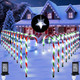 Enhon 20 Pack Christmas Candy Cane Lights 20 Inch Pathway Markers Lights with Stakes, Christmas Red Green and White Driveway Lights with 8 Lighting Modes for Xmas Holiday Party Walkway Patio Garden