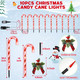 Enhon 10 Pcs Christmas Candy Cane Light with 4 Christmas Theme Music, 21 inch Pathway Markers Light with Stakes Christmas Driveway Light for Xmas Holiday Party Walkway Garden Decor (Red, White)