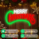 Merry Christmas Neon Light Signs, Dimmable USB Powerd Red Merry Christmas Neon Light For Wall Decor Festival Celebration, LED Green Christmas Neon Sign For Holiday Party Bar Decoration