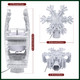 Christmas Tree Topper Lighted Star Tree Topper with Rotating Snowflake Projector Lights, LED Silver Snowflakes Tree Topper for Xmas Tree Decorations (Silver Snow)