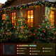4pk Multi-Colored Solar Christmas Lights Outdoor Waterproof, 400 LED 132 FT Solar Powered LED String Lights Green Wire with 8 Modes, Solar Fairy Lights for Xmas Tree Party Wedding Garden Decorations