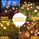 Solar Garden Lights Outdoor, 6 Pack Solar Christmas Lights, Solar Firefly Lights Outdoor Waterproof with 2 Lighting Modes and Flexible Wires for Backyard Garden Patio Christmas Decoration(Warm White)