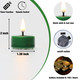 Eywamage Green Christmas Flameless LED Tealights with Remote Batteries, Flickering Battery Operated Tea Votive Candles Set of 10