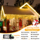 Outdoor Icicle Christmas Lights, 32.8 Ft 400 LED Icicle Lights, Waterproof Plug Fairy Tale String Lights with 8 Mode Timer for House Holiday Eaves Patio Party Room Indoor Decoration (Warm White)