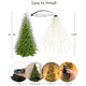 Christmas Tree Lights String, 6.6 Ft 400 LED Christmas Lights String, 16 Wires, Waterproof String Lights, 8 Modes and Memory Function, Pluggable, for Christmas Tree Decoration (Warm White)