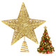 Christmas Tree Topper,Glittered Gold Star Christmas Tree Topper for Home Mas Tree Decorations/Holiday Party Home Indoor Decororations/Bar Shop Office (8'', Gold)