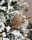 30-Pack Christmas Picks and Sprays Champagne Gold Artificial Glitter Berry Stems Branches Twigs Sticks Sprigs Christmas Tree Decorations, Ornaments for Garland, Wreath, Flowers and Tree Topper