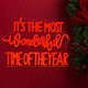 Christmas Neon Sign IT’s The most wonderful time of the year Led Neon Lights for Wall Decor Bar Light Up Signs for Bedroom Home Club Celebration Ceremony Wedding Birthday Party Decorations s
