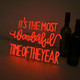 Christmas Neon Sign IT’s The most wonderful time of the year Led Neon Lights for Wall Decor Bar Light Up Signs for Bedroom Home Club Celebration Ceremony Wedding Birthday Party Decorations s