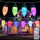 Flacchi C9 Christmas Lights with Remote Control - 64 ft 96 LED Color Changing C9 String Lights with Timer, Memory and Multiple Lighting Modes for Christmas Decoration Halloween Decor Outdoor Indoor