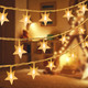 Warm White Star String Lights, 100 LED Plug in Fairy String Lights Waterproof Extendable for Indoor Outdoor, Wedding Party Christmas Tree, Year, Garden Decoration