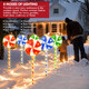 Flashmen 6PK 28inch Christmas Lollipop Pathway Light Outdoor Christmas Decorations 8 Lighting Modes Flickering Candy Marker Waterproof Outdoor Christmas Pathway Light 18ft