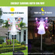 Flumy Solar Lights Outdoor Waterproof 2 Packs,Cemetery Grave Decorations,Memorial ,Christmas Yard Art,Solar Lights for Outside Gardening Supplies, Iron Winged Angel Light Solar Powered，Pink