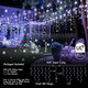 1600 LED 164FT Outdoor Christmas Lights Plug in 8 Modes with Timer Dimmable Christmas Decorations Waterproof Indoor Curtain String Lights for Roof Porch Garden Holiday Wedding Party Decor Cool White