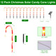 Fohil 12 Pack Christmas Solar Candy Cane Lights, 8 Modes Solar Christmas Pathway Lights Outdoor, Solar Christmas Garden Lights Waterproof for Christmas Garden Yard Landscape Decorations