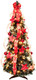 Fox Valley Traders 4 ft Christmas Spruce Prelit Poinsettia Pull Up Tree