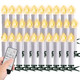 30 pcs Christmas Tree Candles with Clips, 4''Taper Candle Stick with Remote Timer and dimmable, Waterproof White Flameless Mini Window Candle Battery Operated for Trees Wreath