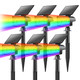 Solar Spot Lights Outdoor Color Changing, [9 Modes/85 LEDs] Solar Christmas Lights, Waterproof RGB Multicolor Solar Landscape Spotlights for Yard, Tree, Garden, Pathway Decoration (6 Pack)