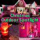 20W Christmas Halloween Spot Lights Outdoor, RGB Color Changing Landscape Lights 120V IP65 Waterproof Spotlight with Plug & Remote, Outdoor LED Spot Lights for Yard House Garden Decoration, 4 Pack