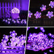 FULLBELL String Lights, Purple Lights Room Decor Flower String Lights 33 Feet 100LED 8 Modes Wedding Party Indoor Outdoor Flower Lights LED Lights for Bedroom Birthday Decorations (Purple)