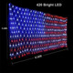 FUNIAO American Flag Lights, 420 LED USA Flag Net Lights, Outdoor Waterproof Patriotic Lights Hanging Ornaments for Memorial Day, 4th of July, Flag Day, Presidential Election, Christmas