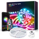 Fussion 130ft Smart LED Strip Lights Bluetooth with Remote, LED Lights for Bedroom with Remote Music Sync, Room Christmas Decoration(130ft APP+ Remote+ Mic Control)